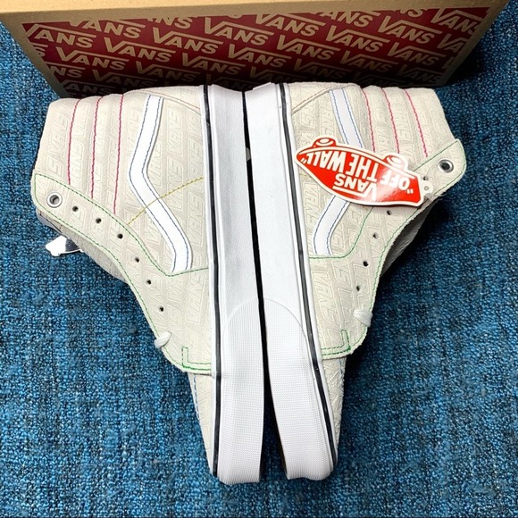 Vans Sk8-Hi Emboss True White Sneakers - Picture 3 of 8